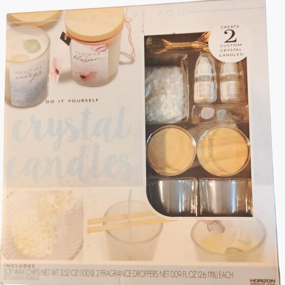 Create Your Own Crystal Candle Kit Fragrance Oils Soy Wax Chips - Picture 1 of 16